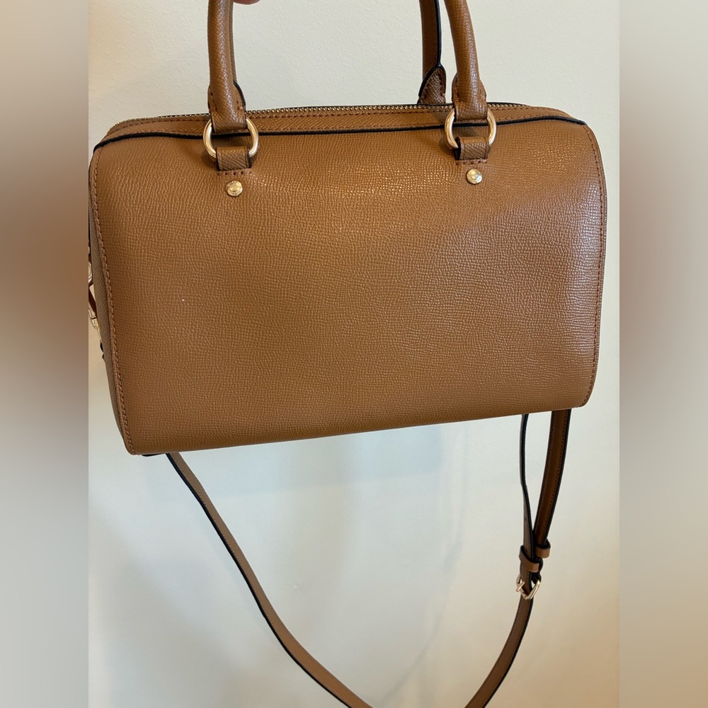 Coach  Saddle BrownLeather Rowan Boston Bag crossgrain - Picture 7 of 14